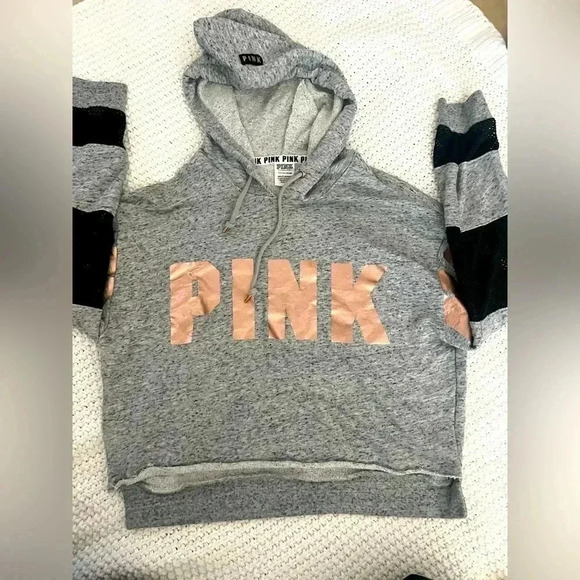 Pink crop hoodie size small - Picture 4 of 6